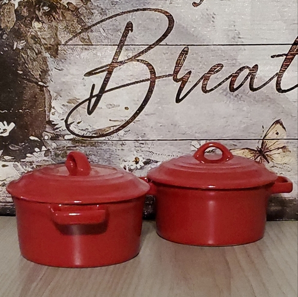 EUC Sandra 2 Mini Casseroles by Sandra Lee Oven, Microwave, dishwasher safe(K48) - Picture 1 of 9